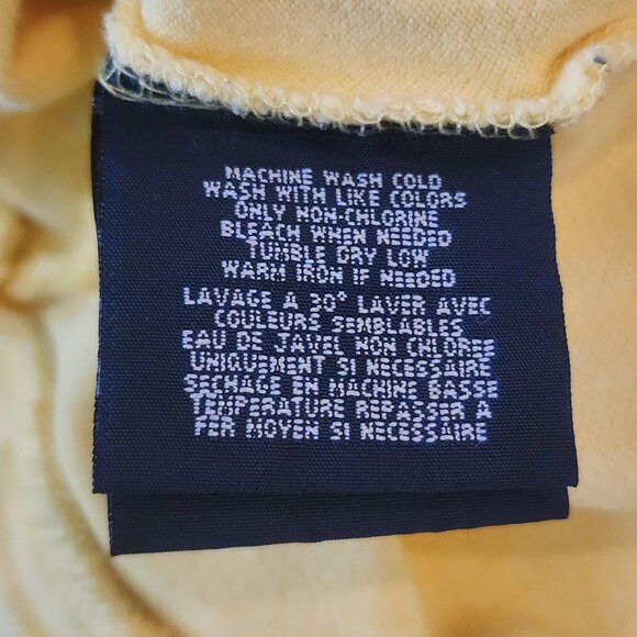 Ralph Lauren Dress Girls 12M Yellow Long Sleeve Polo Pleated Skirt Classic Logo - Picture 8 of 12